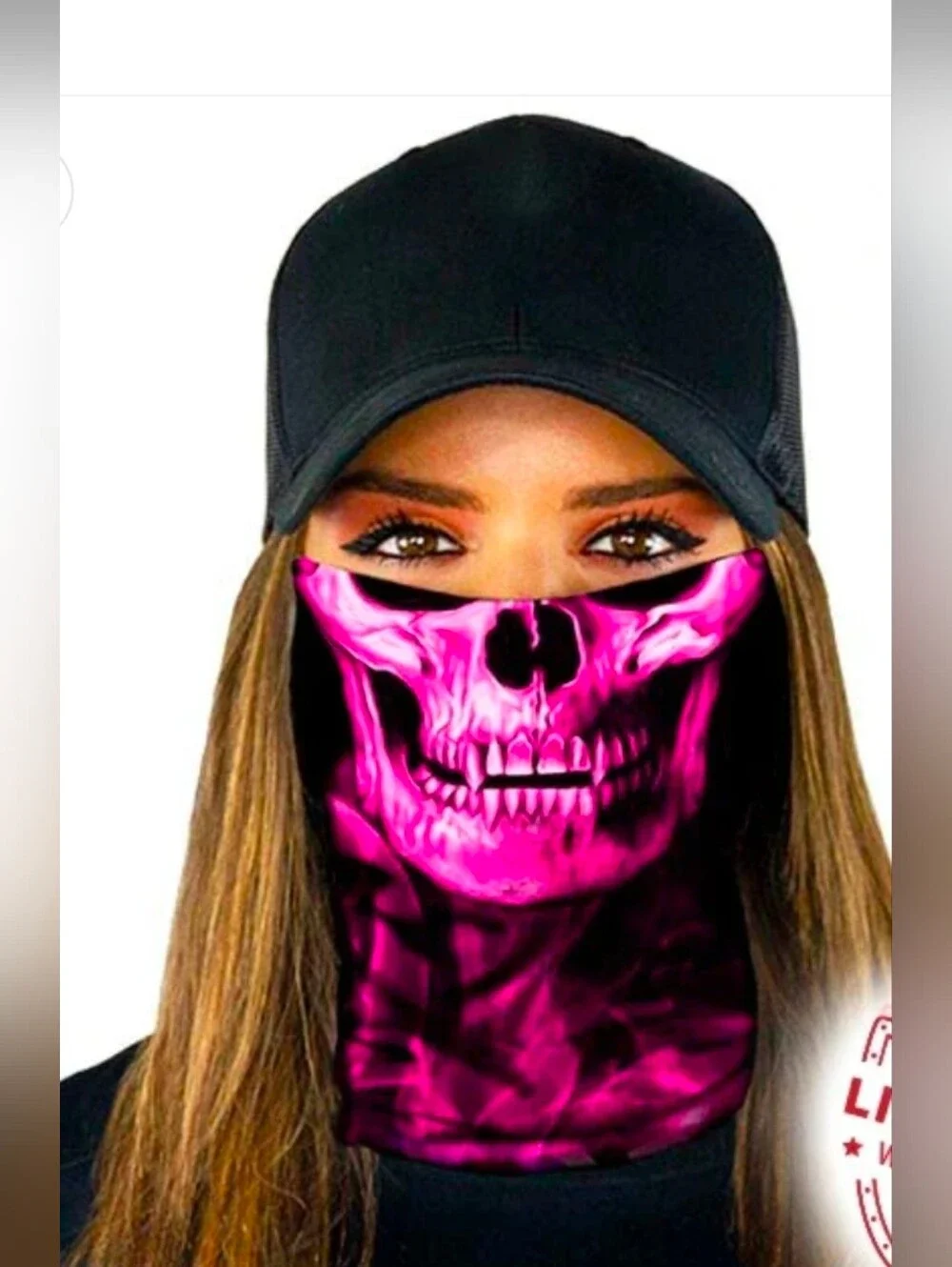 Salty Armour Pink Crow Skull Face Shield